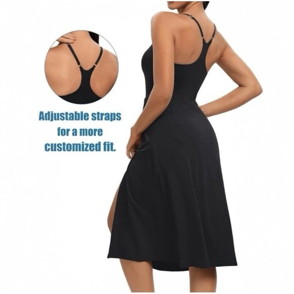 Elegant Black Midi Dress - Picture 12 of 13